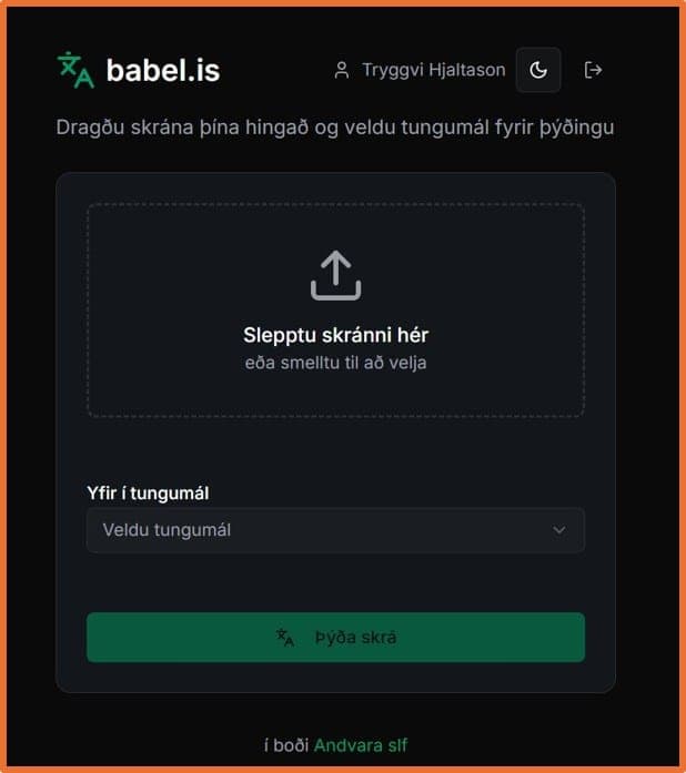 Þýðingarvél – babel.is